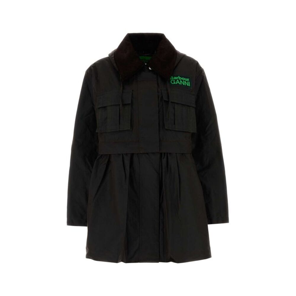 Barbour X Ganni Women Dark Brown Cotton Barbour X Ganni Jacket